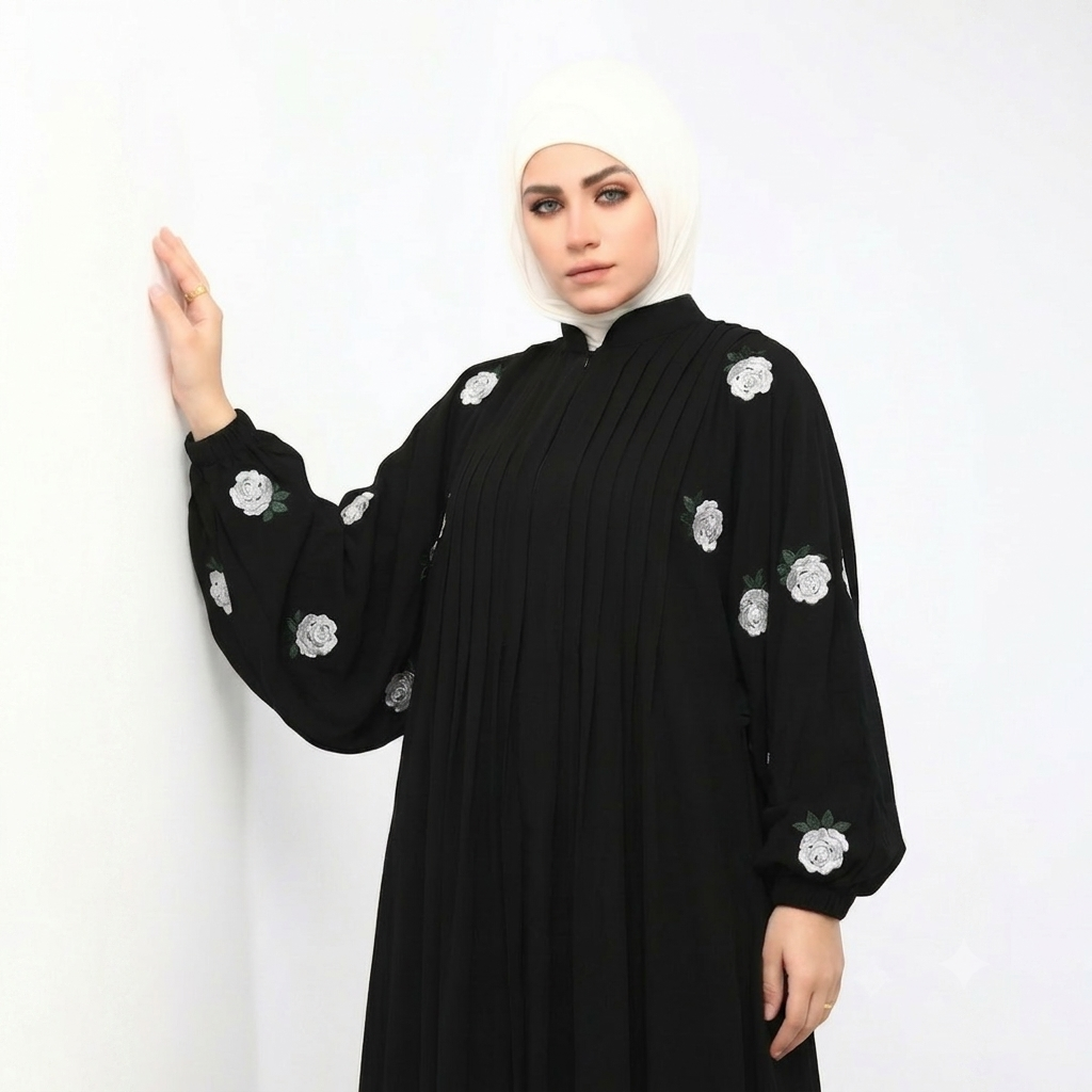 Fleur Noir Abaya